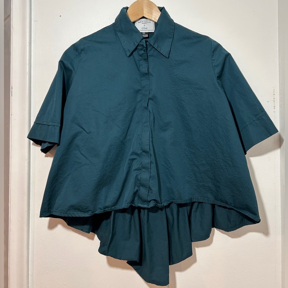 MARIGOLD BY ICONE Tops - Marigold by Icone Dark green Zip-Up Shirt Size L